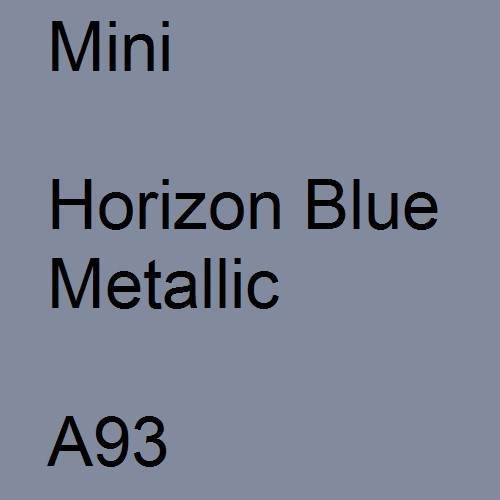 Mini, Horizon Blue Metallic, A93.